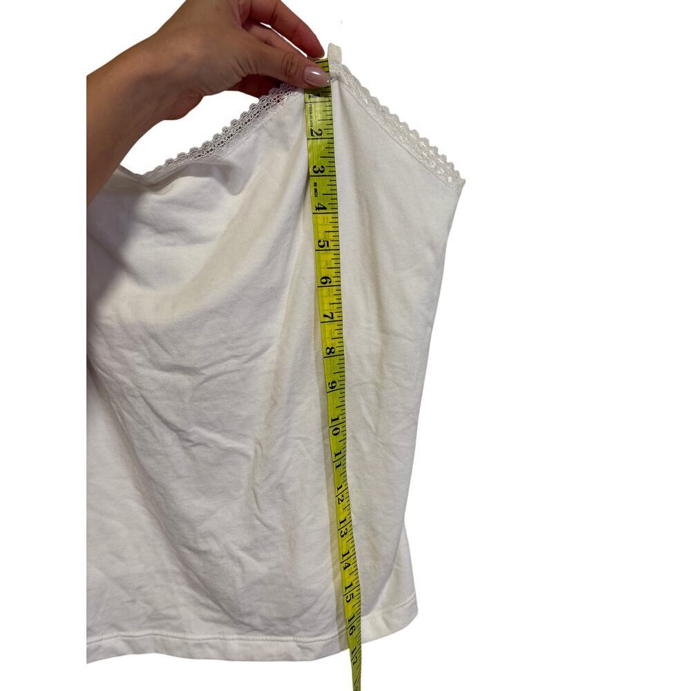 Apostrophe Women's White Lace Trim Stretch Camisole Tank Top XL 18-20 - Picture 4 of 6